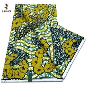 2025 Guaranteed Veritable Original African Wax Print Fabric Real Nigerian 100% Cotton Ankara Wax Fabric Soft Pagne Spuer Batik