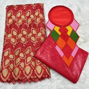 Sky Blue 2.5+2.5 Yards Swiss Voile Lace Fabric With Embroidered African Bazin Riche Fabric For Women Sewing Clothing Lace Fabric