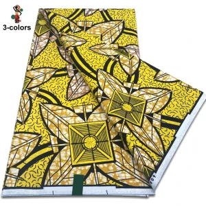 2025 Guaranteed Veritable Original African Wax Print Fabric Real Nigerian 100% Cotton Ankara Wax Fabric Soft Pagne Spuer Batik