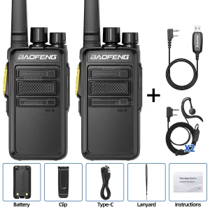 Baofeng BF-V12D GMSK Walkie Talkie Digital Copy Frequency HD Encrypted Call Noice Reduction Radio Two Way Radio BF-888S Upgrade