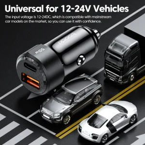 Toocki 50W QC PD 3.0 Car Charger Quick Charge 4.0 USB Type C Car Fast Charging For iPhone 12 13 14 Huawei Samsung Xiaomi POCO
