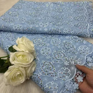 African Chiffon Lace Fabric 2025 High Quality Lace Material Rose Red Nigerian French Lace Fabric for Women Wedding Party