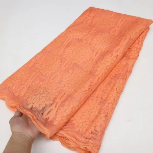 Nigerian Sequins Lace Fabric 2025 High Quality African Lace French Tulle Sequin Embroidery Lace Fabrics For Party Dress