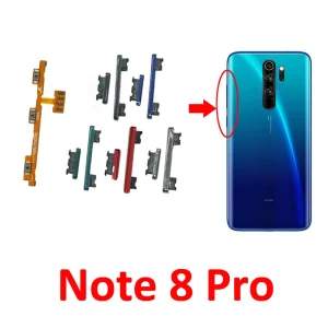 For Xiaomi Redmi Note 8 Pro Phone New Power Volume Button On Off Up Down Key Internal Flex Cable Part For Redmi Note 8 Pro
