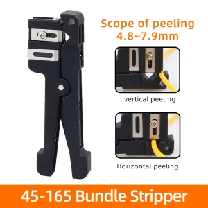 Fiber Cable Ribbon Stripper FTTH Fiber Optic Stripping 3.2~5.6mm Access Tool Kit Loose Buffer Tube Stripper
