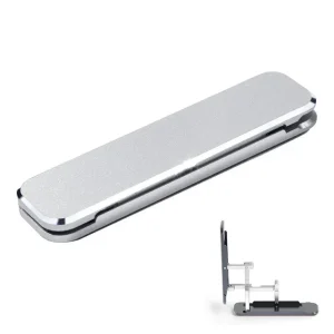 Folding Mini Metal Phone Holder Aluminum Alloy Back Stick Invisible Portable Bracket Universal Mobile Desktop Phone Bracket