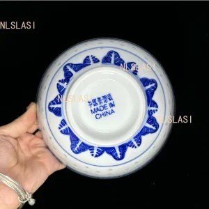 Ceramic Tableware Blue And White Porcelain Ramen Soup Bowl Chinese Rice Bowls Dragon Pattern Vintage Dinnerware