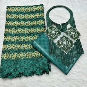 Sky Blue 2.5+2.5 Yards Swiss Voile Lace Fabric With Embroidered African Bazin Riche Fabric For Women Sewing Clothing Lace Fabric