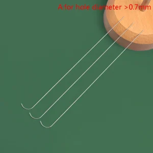 3PCS Big Eye Curved Beading Needles Stainless Steel Sewing DIY Bead Spinner Craft Making Tools Beader