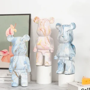 Aesthetic Bear Figure Resin Nordic Bear Statue Figurine Sculpture Luxury Livingroom Decoration Home Ornament Desk Accessories