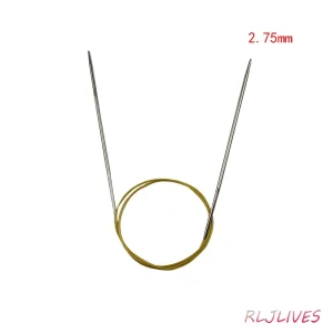 100cm Stainless Steel Circular Needles Metal Circle Needles Round Knitting Needle DIY Weaving Craft Crochet Hooks Set 2.25-10mm