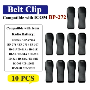 BP-272 Battery Belt Clip Compatible with ICOM BP-271 BP-272Li ID-31A ID-31E ID-51A IC-705 IP100H IP-501H Radios MB-127 Belt Clip