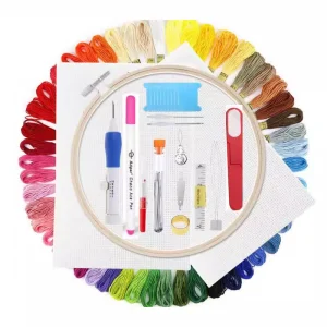 Magic DIY Hand Embroidery Pen Patch Knitting Sewing Tool Kit Punch Needle embroidery thread embroidery threads mulina hilos