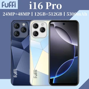 Global Vision I16 Pro Smartphone 5G Android 5300mAH 12GB RAM 512G ROM 6.56Inch 1080x2640HD 24+48MP MTK10 4G Network Mobile Phone