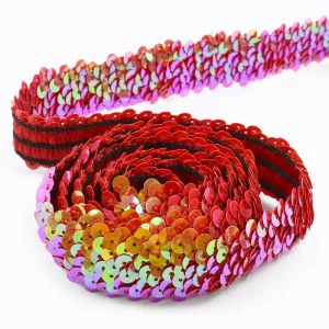 2/5/10Meters Meetee 30mm Sequin Lace Ribbon Stretch Fabric Laces Trim for Clothes Elastic Band DIY Sewing Decoration Accessories