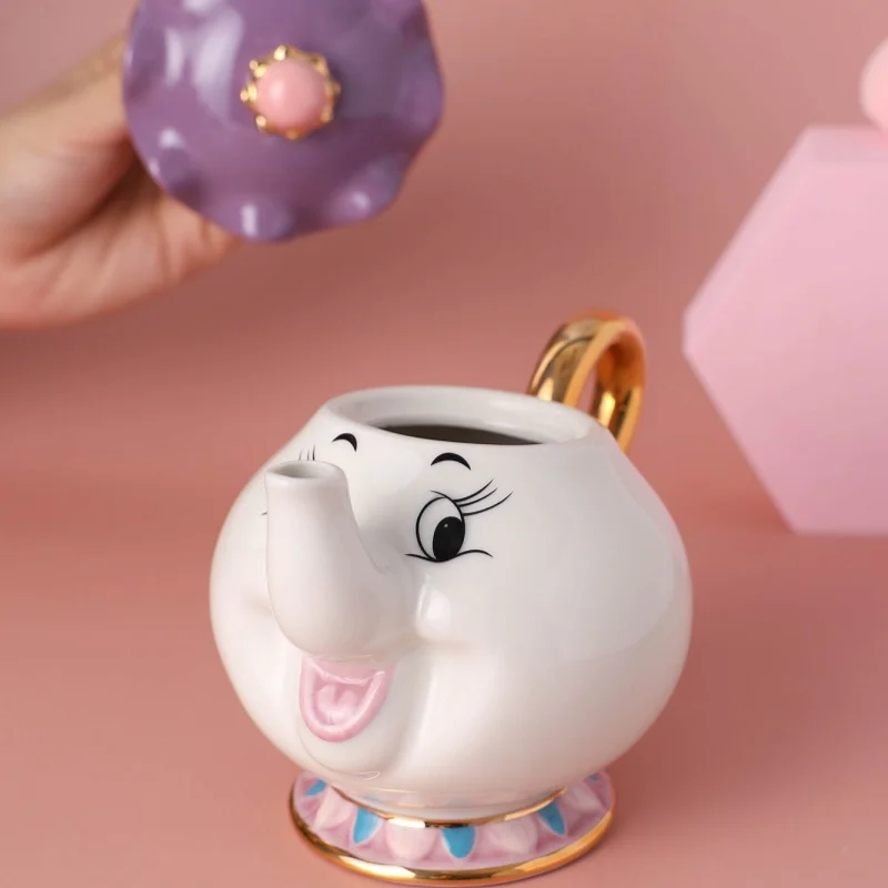 Cute Cartoon Teapot Set Ceramic Coffee Pots Mug Home Decoration One Pottery Tea Sets Gifts Household Items Beautiful Drinkware - الصورة 5