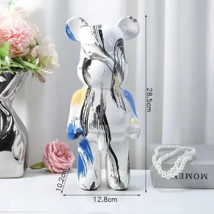 Aesthetic Bear Figure Resin Nordic Bear Statue Figurine Sculpture Luxury Livingroom Decoration Home Ornament Desk Accessories