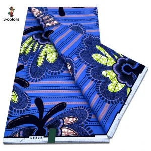 2025 Guaranteed Veritable Original African Wax Print Fabric Real Nigerian 100% Cotton Ankara Wax Fabric Soft Pagne Spuer Batik