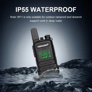 TIDRADIO 2PCS M11 PMR446/ FRS Portable Mini Walkie Talkie IP55 Waterproof Licence-free NOAA Wireless Programming