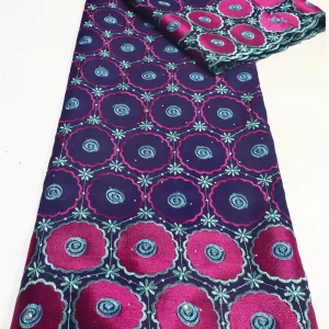 Nigerian Swiss Voile Lace Fabric with 3D Flower Applique And Stones Super Quality African Wedding Dress Lace 2026