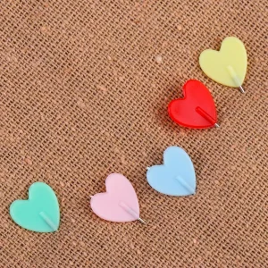 100PCS/Box Love Heart Patchwork Pins Needles Flower Sewing Pins DIY Crafts  Available DIY Apparel Sewing Pins