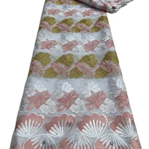 Nigerian Swiss Voile Lace Fabric with 3D Flower Applique And Stones Super Quality African Wedding Dress Lace 2026