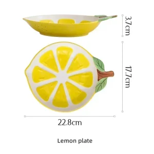 Creative Ceramic Bowl Hand-painted Fruit Modeling Cute Rice Bowl Fruit Salad Plate Pineapple Strawberry Lemon Ceramic tableware