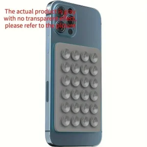 Phone Silicone Suction Cup Holder Strong Adhesive Suction Cup Wall Stand Square Anti-Slip Single-Sided Case Mount Back Sticker