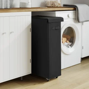 1PC Laundry Basket With Wheels And Lid,Closed Laundry Hamper,Suitable For Bedrooms,Bathtubs,Laundry,Dormitories