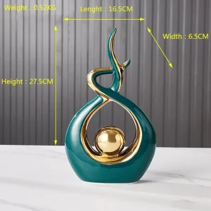 Nordic Home Decor Figurines for Interior Living Room Desk Ceramics Decoration Accessories Statue Sculpture Feng Shui Ornaments