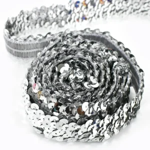 2/5/10Meters Meetee 30mm Sequin Lace Ribbon Stretch Fabric Laces Trim for Clothes Elastic Band DIY Sewing Decoration Accessories