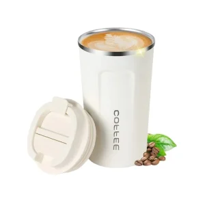 Minimalist Thermos Cups Stainless Steel Thermo Mug Vacuum Insulated Coffee Cup Leakproof Lid Travel Silent Base Thermal Bottle