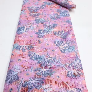 Nigerian Sequins Lace Fabric 2025 High Quality African Lace French Tulle Sequin Embroidery Lace Fabrics For Party Dress