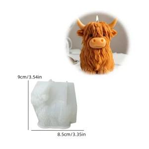 3D Yak-Shaped Candle Silicone Mold DIY Animal-Shaped Scented Candle Plaster Cement Mold Christmas Decorations