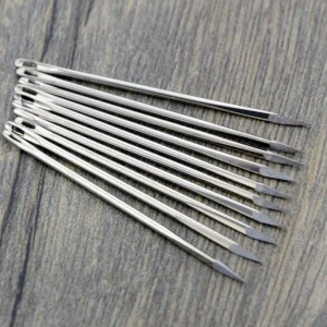 10Pcs/lot Stainless Steel Triangular Needles DIY Leather Craft Pin Needlework Fur Special Handcrafts Stitch Sewing Supplies Tool