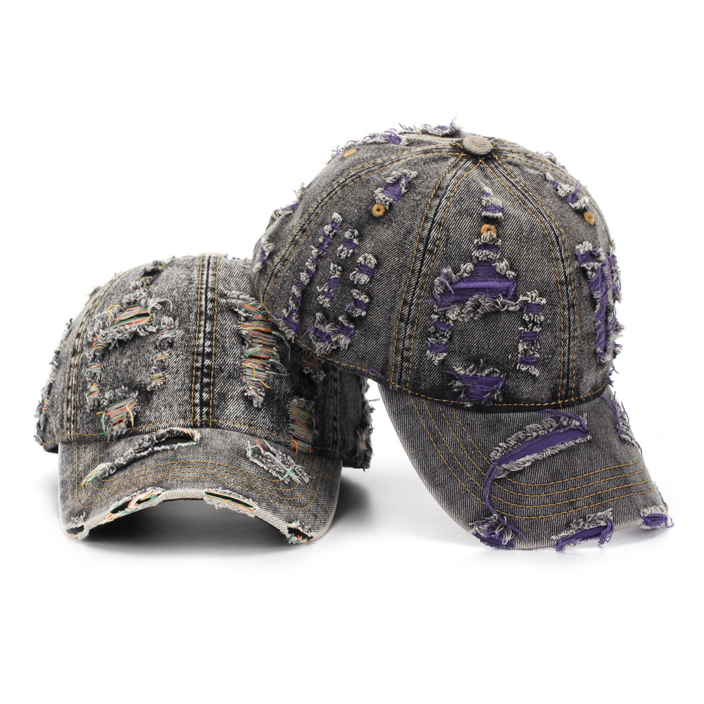 Ripped-line Letter Sun Hat Casual And Versatile - Image 5