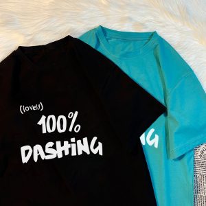 Womens Short-sleeve Top With Letter Print