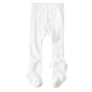 Springautumn Velvet Bow Baby Tights