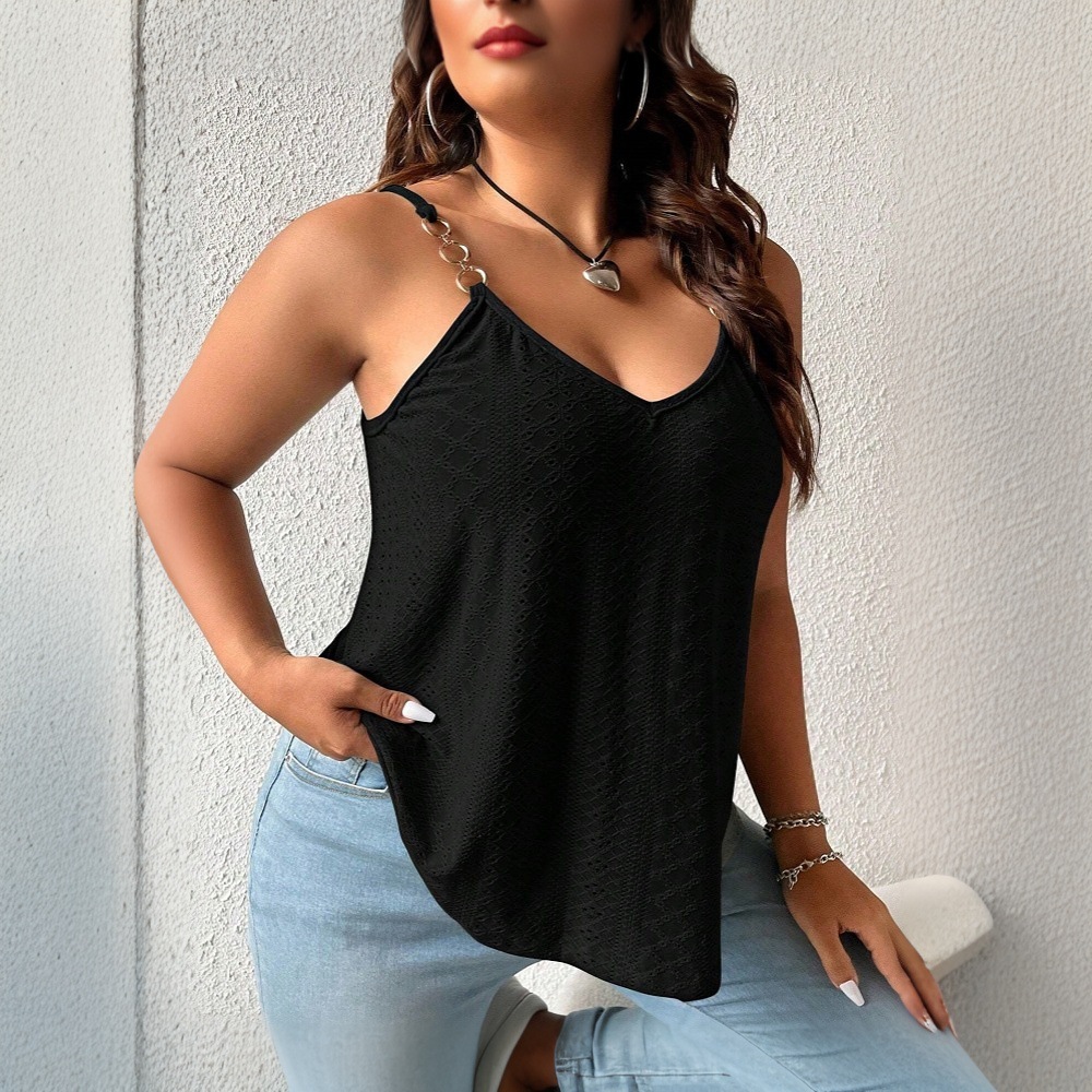 Springsummer Slip Top A Simple Sleeveless Outerwear Top - الصورة 4