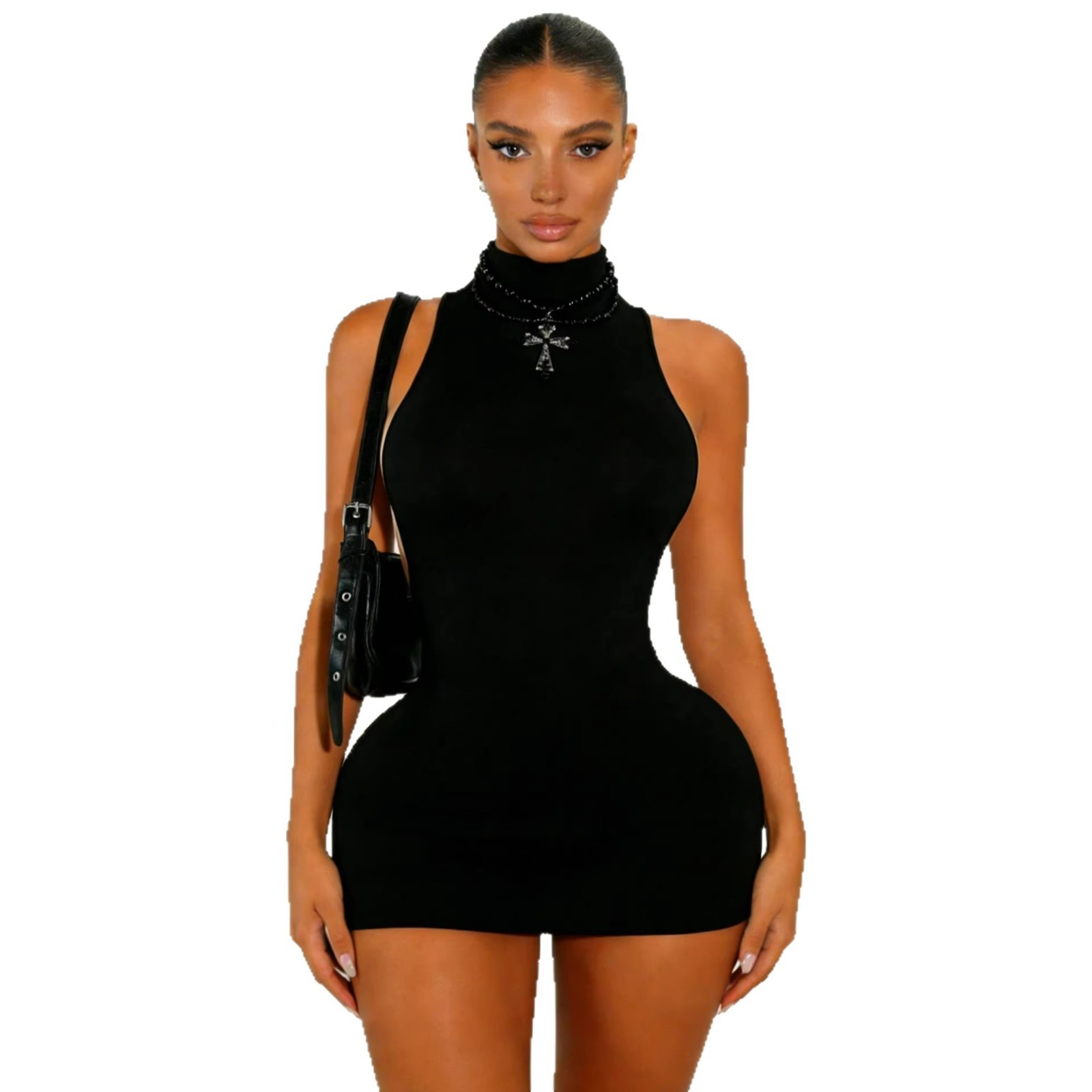 Sheer Low-cut Backless Hip-hugging Dress - الصورة 5