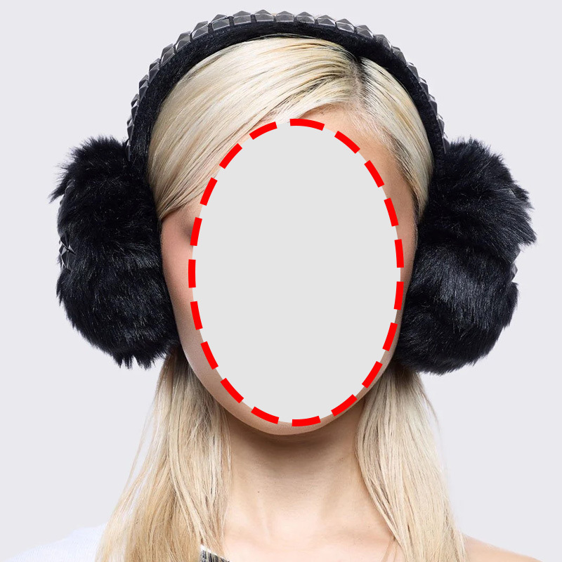 Dark Gothic Rhinestone-Embroidered Earflap Hat With Accessories - الصورة 2