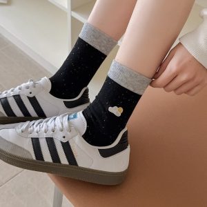 Trendy Color-Block Long Socks For Spring And Autumn