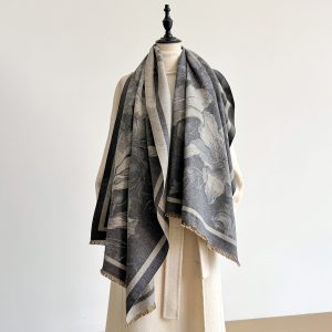 Womens Elegant Faux Cashmere Neck Warmer Versatile Warm And Thick Shawl