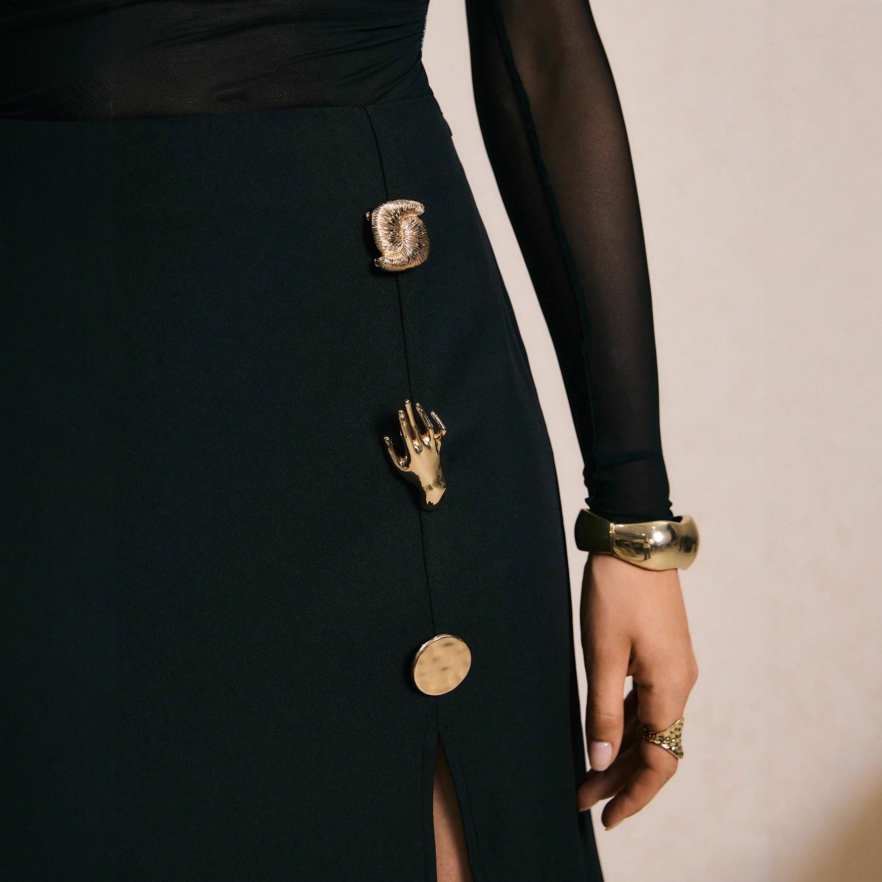 Womens Hip-hugging Skirt With A Slit Design - الصورة 4