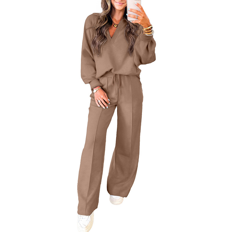 Solid-color Casual Fashion Two-piece Set - الصورة 7