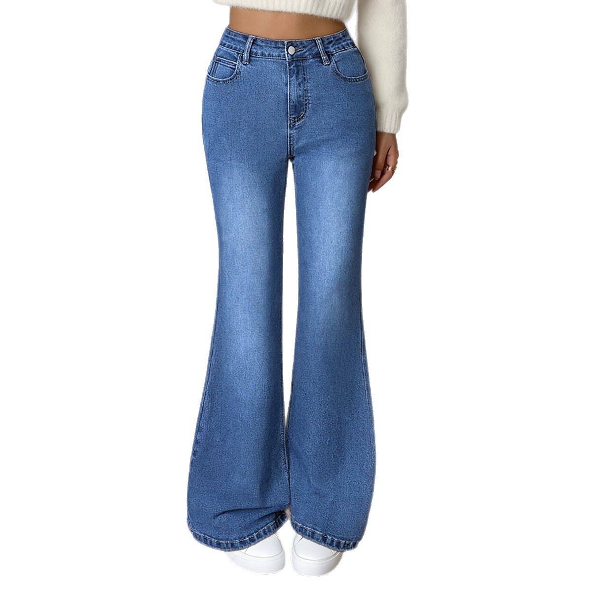 Casual High-street Slim Straight Bootcut Pants - الصورة 4