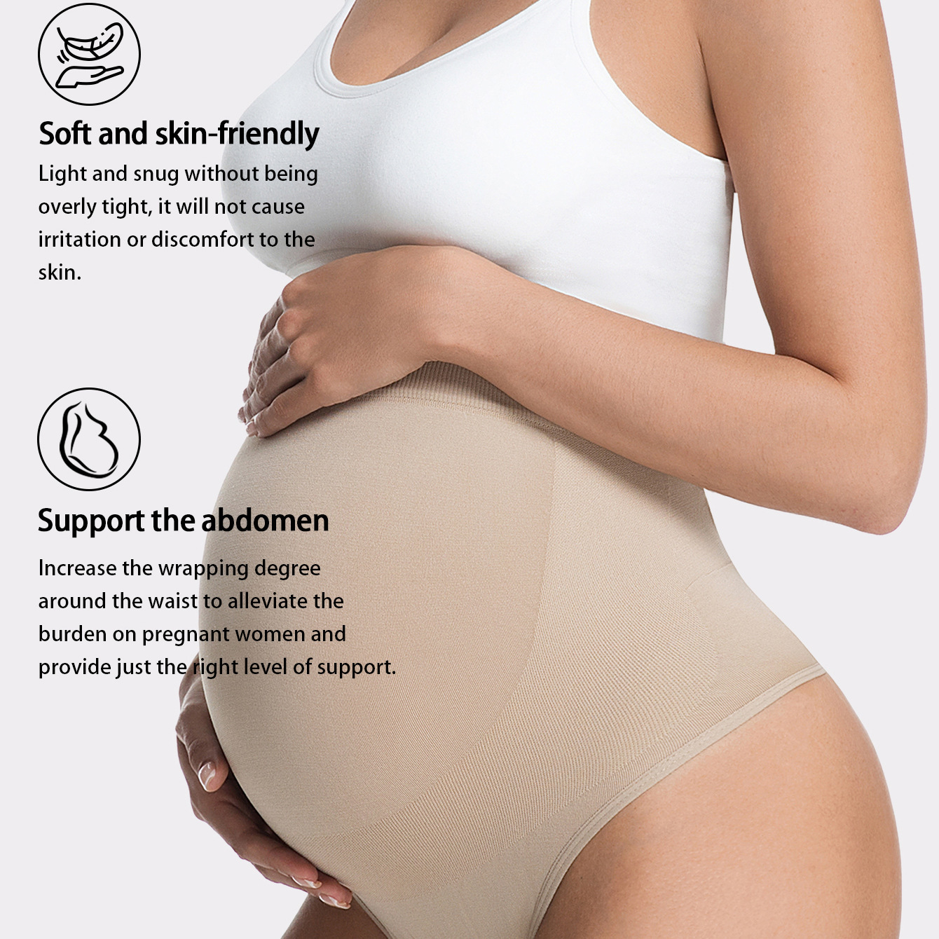 High-waisted Seamless Maternity Underwear For Pregnancy - Image 3