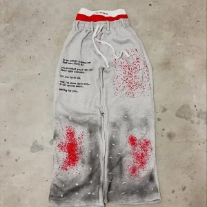 New Trendy Printed Faux Two-piece Wide-leg Pants