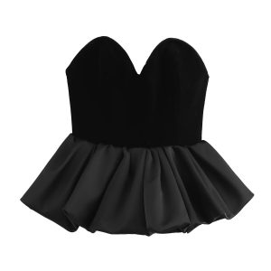 Versatile Sexy Velvet Tube Top With No Sleeves