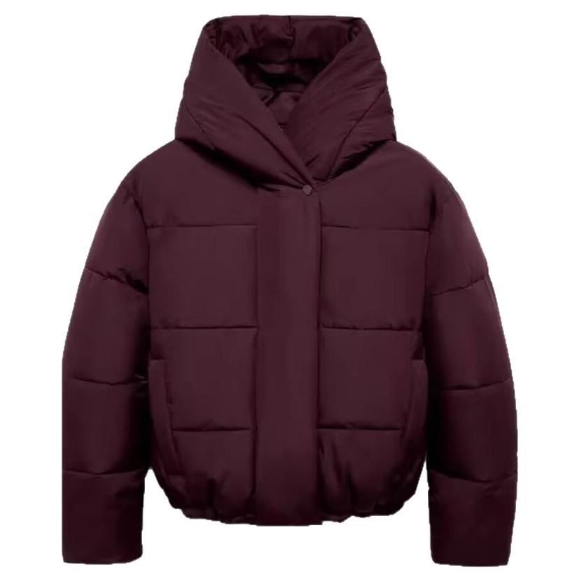 Two-tone Hooded Cotton Padded Jacketcoat - الصورة 5